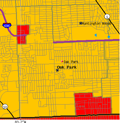 Oak Park map