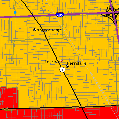 Ferndale map