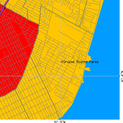 Grosse Pointe Farms map
