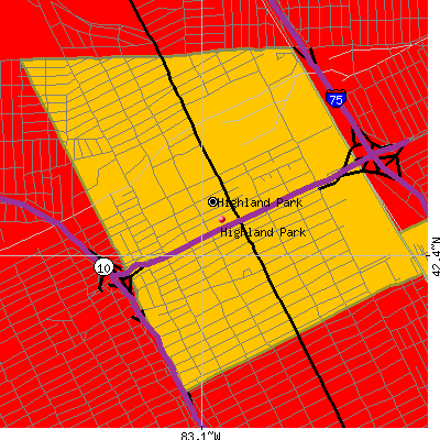 Highland Park map