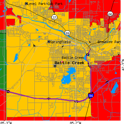 Battle Creek map
