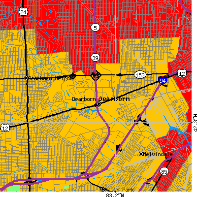 Dearborn map
