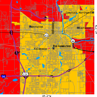 Kalamazoo map