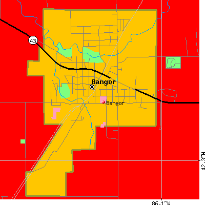Bangor map