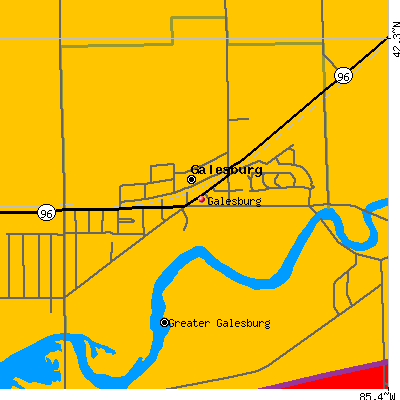 Galesburg map