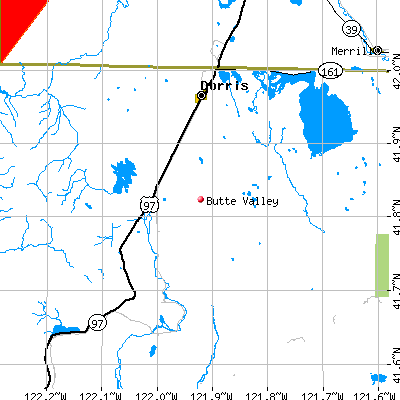 Butte Valley map