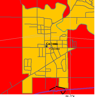 Coloma map