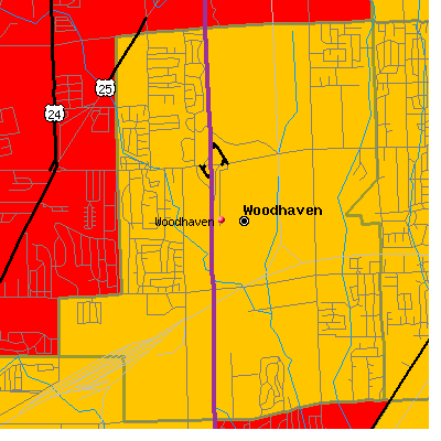Woodhaven map