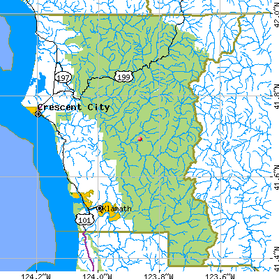 Smith River-Gasquet map