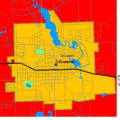 Tecumseh map