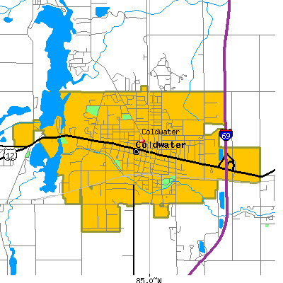 Coldwater map