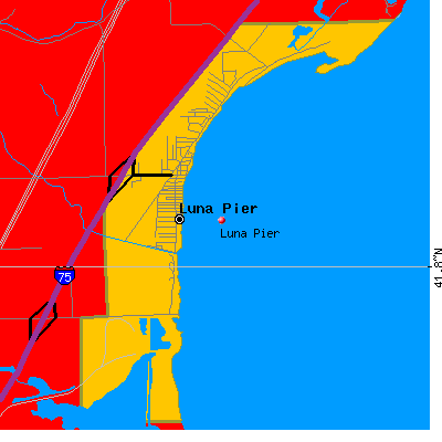 Luna Pier map