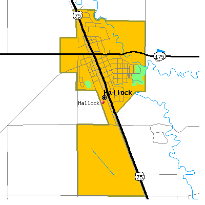 Hallock map