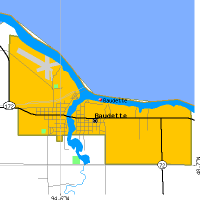 Baudette map