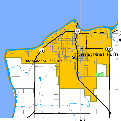 International Falls map