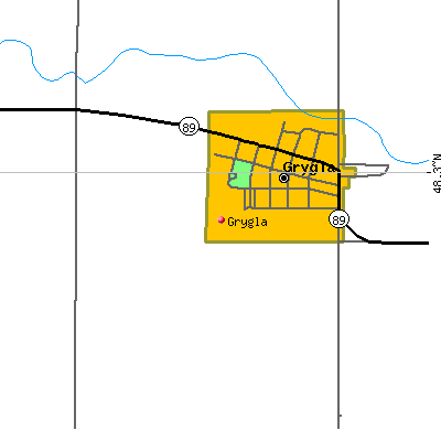 Grygla map