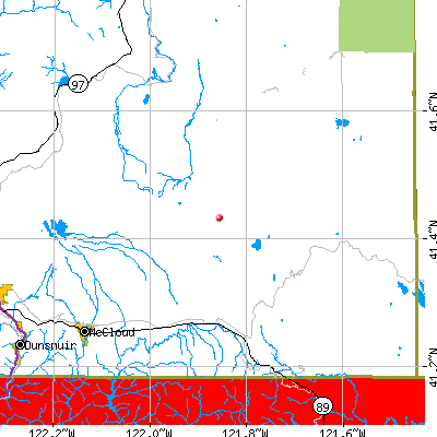 McCloud-Medicine Lake map