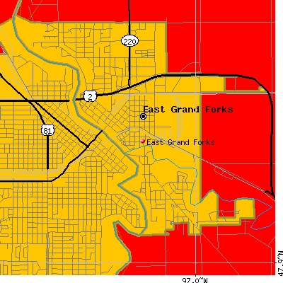 East Grand Forks map