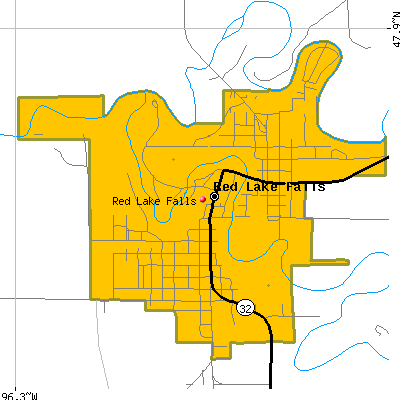 Red Lake Falls map