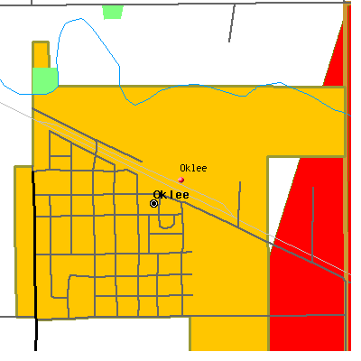 Oklee map
