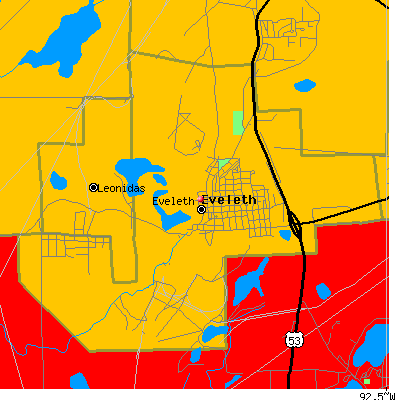 Eveleth map