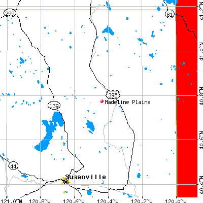 Madeline Plains map