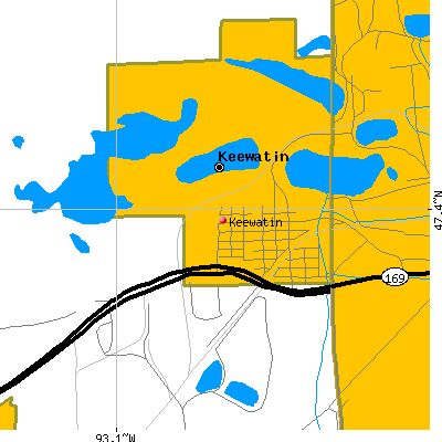 Keewatin map