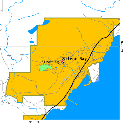 Silver Bay map