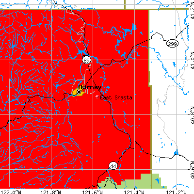 East Shasta map