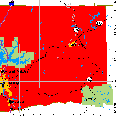 Central Shasta map