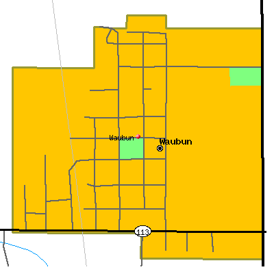 Waubun map