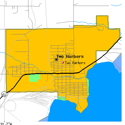 Two Harbors map