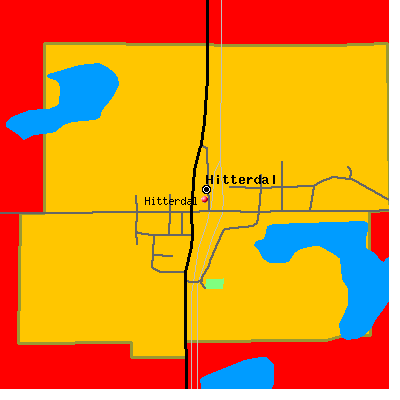 Hitterdal map