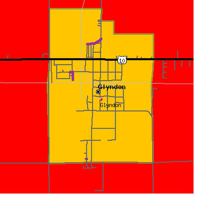 Glyndon map