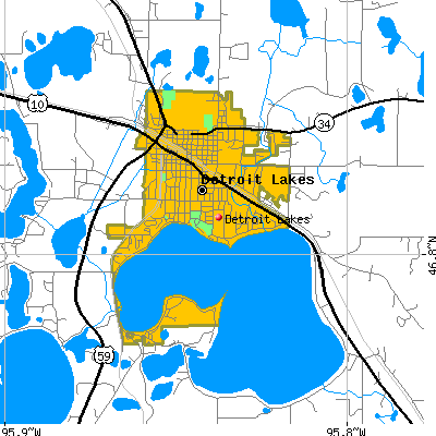 Detroit Lakes map