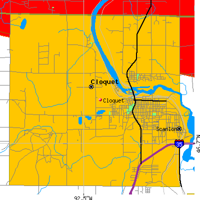 Cloquet map