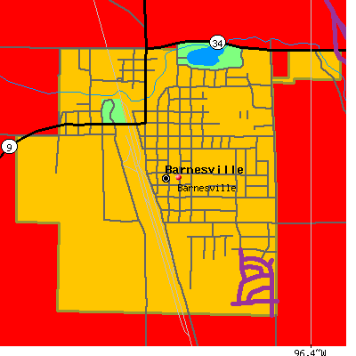 Barnesville map