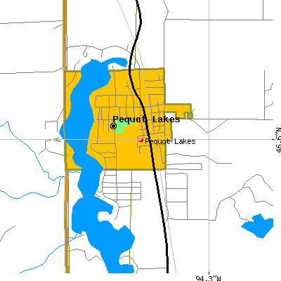 Pequot Lakes map