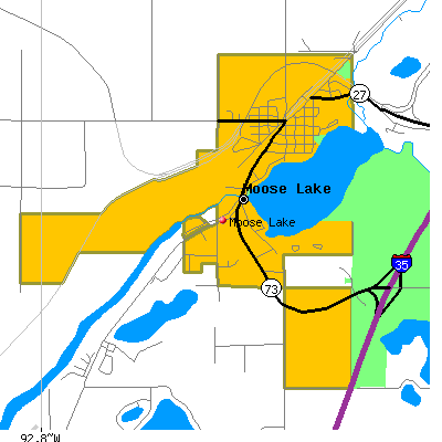 Moose Lake map