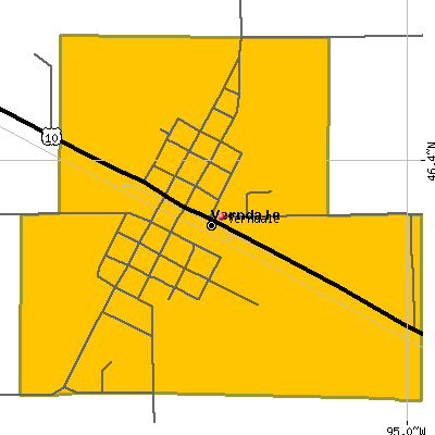 Verndale map