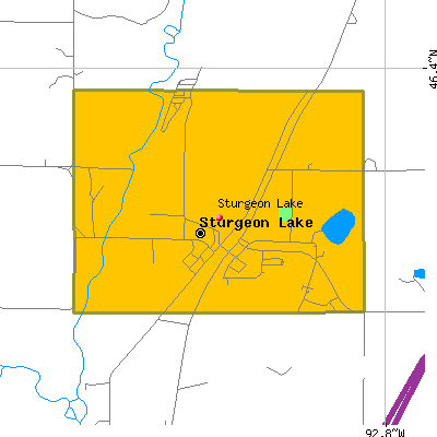 Sturgeon Lake map