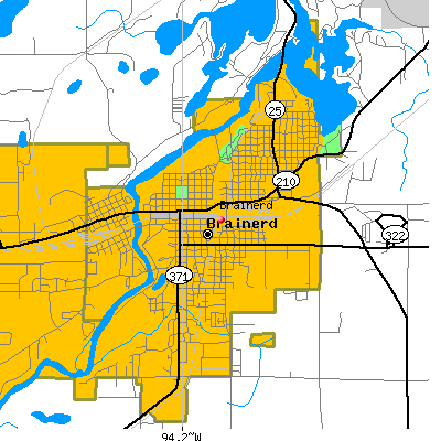 Brainerd map