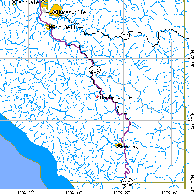 Garberville map