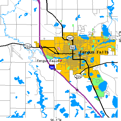 Fergus Falls map