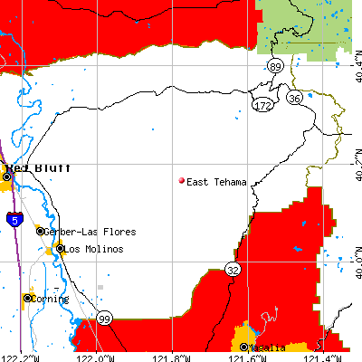 East Tehama map