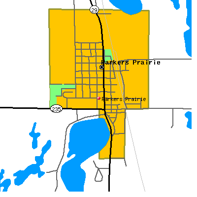 Parkers Prairie map