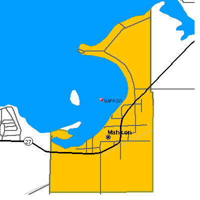 Wahkon map