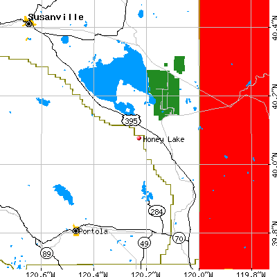 Honey Lake map