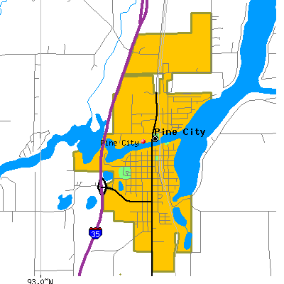 Pine City map