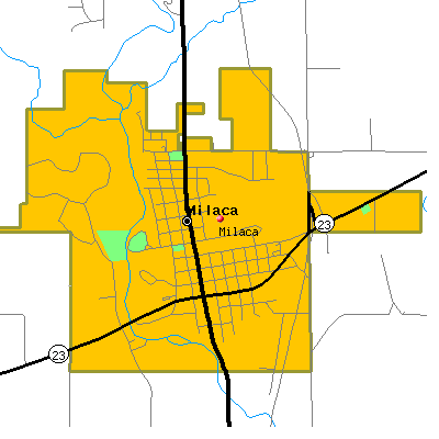 Milaca map